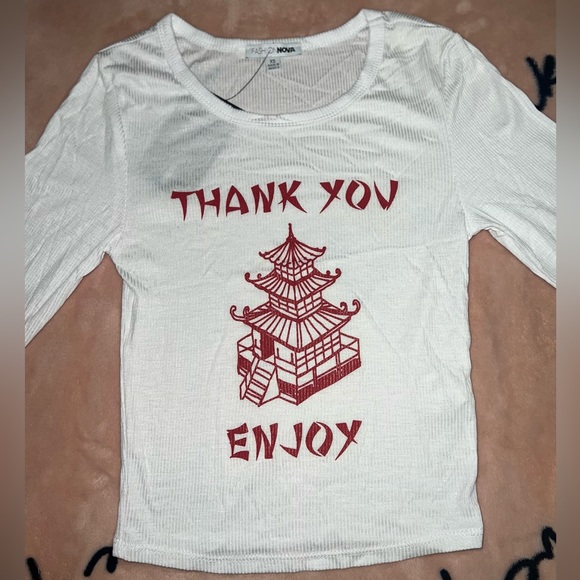🌹NEW with tags ~Thank You Enjoy Tee size XS - Picture 8 of 8